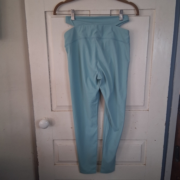 Women's Halina Athletics Light Turquoise Sports Leggings - Picture 6 of 13